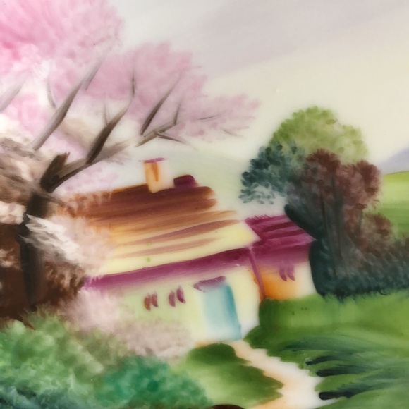 Vintage Hand Painted Porcelain Wall Plate Japan - Picture 3 of 7